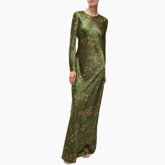 Veronica Beard  Gemma Printed Stretch Silk-Blend Maxi Dress - Picture 1 of 14